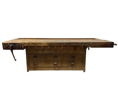 Antique Danish Industrial Workbench