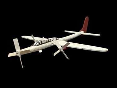 Large Hand Painted Wooden Folk Art Airplane