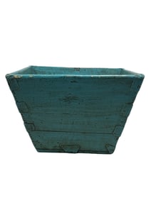 Primitive Painted Wood Rice Box