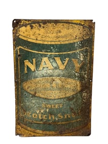 Vintage Tin Navy Sweet Scotch Snuff Sign