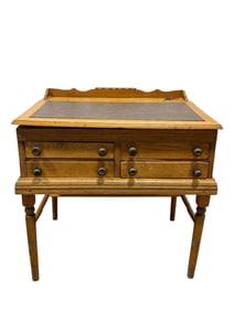 Clark's Mile-End Spool Cotton Slant Top Oak Desk