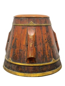 Antique Lidded Chinese Shanxi Grain Bucket