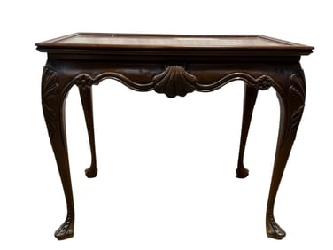 Vintage Carved Chippendale Style Tea Table