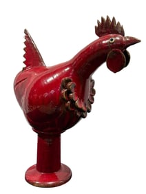 Signed A.V. Smith #2 Pottery Red Rooster