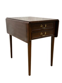 Henkel-Harris Mahogany Drop Leaf Pembroke Side Table