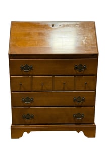 Maple Ethan Allen 4 Drawer Secretary Desk