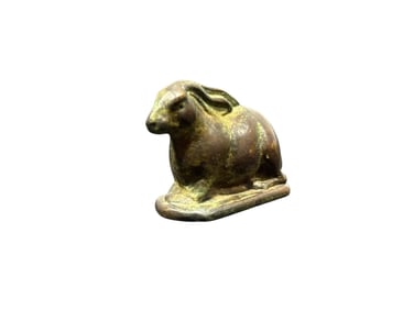 Cir 1910 Bronze Tiffany Studios Hare Paperweight