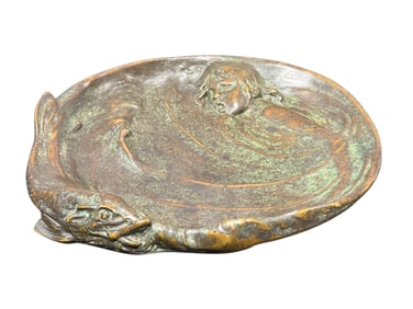 Signed c1900 Berndorf Bronze Austrian Art Nouveau Tray