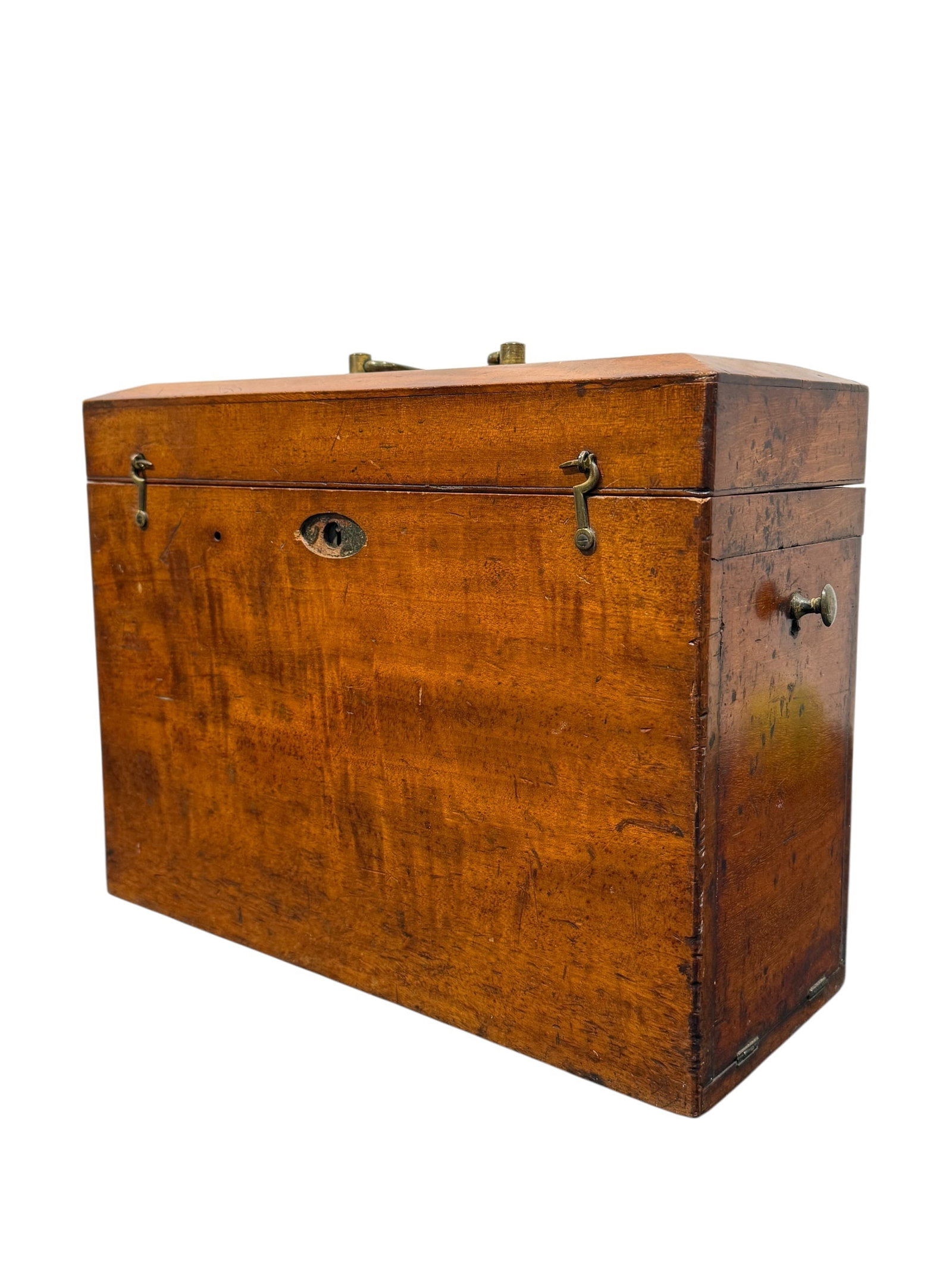 Antique English J.F. Pratt Dental Instrument Case: Antique English J.F. Pratt Dental Instrument Case. J.F. Pratt 420 Oxford St W label on inside edge of case. Measures 11" H x 14.5" W x 5.5" D.
