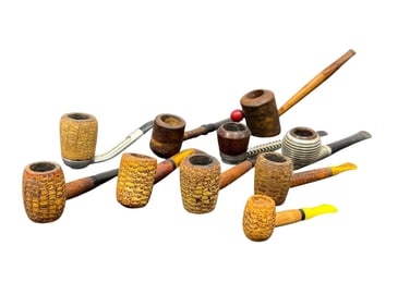 Group of 10 Vintage & Antique Tobacco Pipes