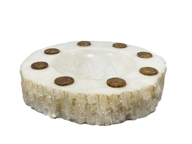 Mid Century Alabaster Vide Poche Tray