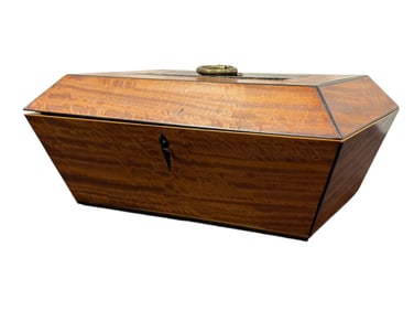 Early 19th C. Regency Flatware Box w/ Inlay