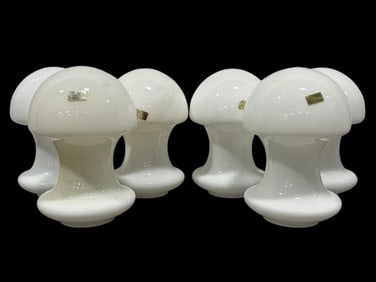 Group of 6 MCM New-Old Stock Italian Lamp Globes