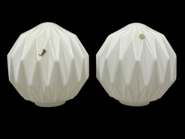 Group of 2 MCM New-Old Stock Italian Lamp Globes