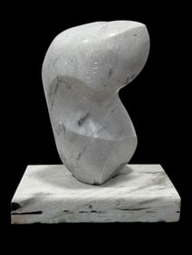 Signed D.C. Robertson Modern Marble Torso Statue