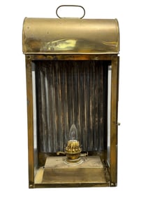 19th C. British Brass Wall Mount Lantern