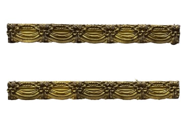 Victorian Brass & Wood Window Valances
