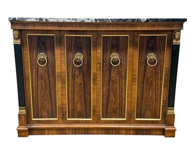 Heirloom Weiman Marble Top Regency Style Side Cabinet