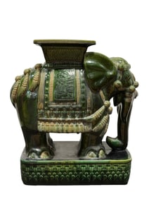 Vintage Chinoiserie Elephant Garden Stool