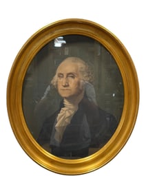 Framed Oval Portrait Print of Geroge Washington