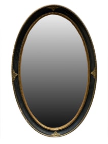 Circa 1940 Oval Wall Hanging Mirror