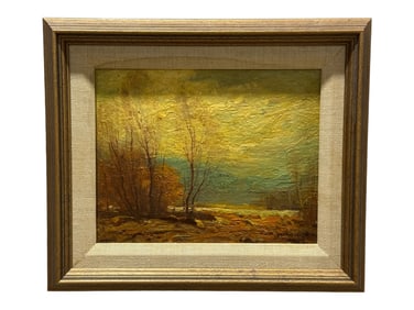 Signed George Bruestle Landscape Painting