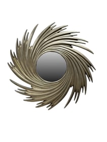 Composite Art Deco Style Swoosh Mirror