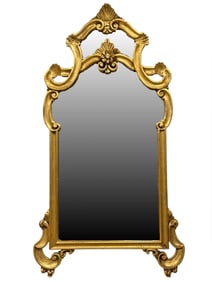Italian LaBarge Giltwood Rococo Style Mirror