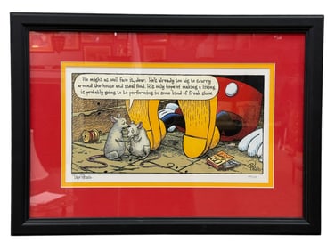 Signed Dan Piraro Bizzaro "Mickey's Parents"  Lithograph.