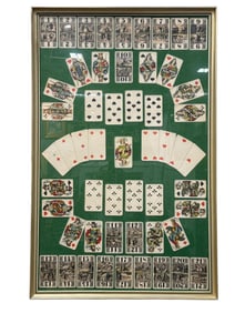 Framed Antique Playing Cards