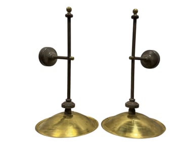 Pair of Brass & Iron Sconces