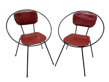 Pair of MCM  Children's Hoop Chairs