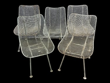 Set of 5 MCM Russell Woodard Sculptura Outdoor Chairs