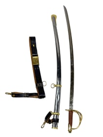 Reproduction C.S.A Officer Sword Scabbard & Belt