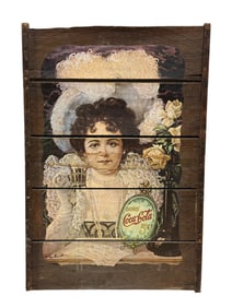 Early 20th C. Coca-Cola Advertisement Glued on Boards