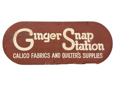 RARE Wood Ginger Snap Station Advertisement