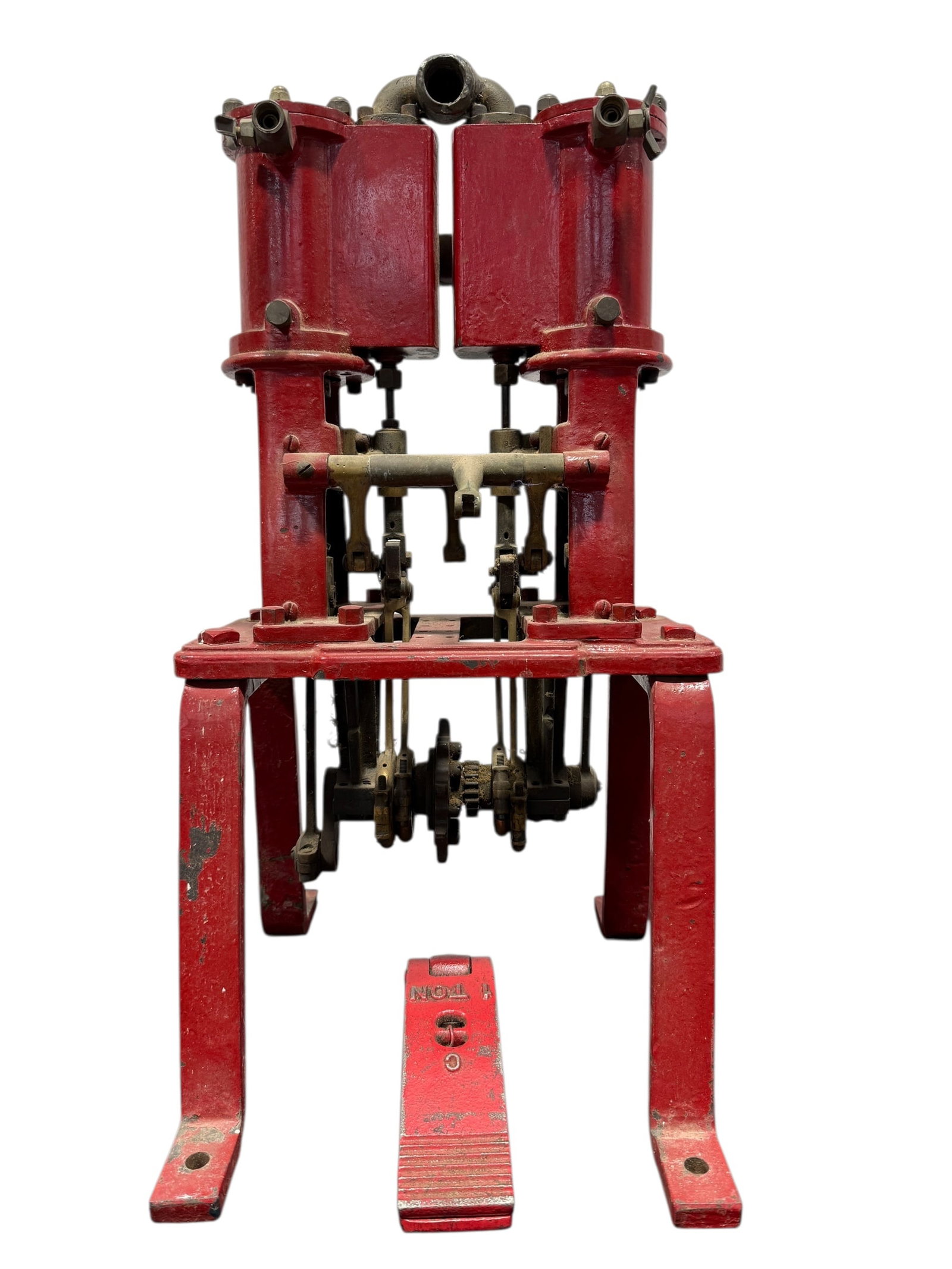 1-Ton Hydraulic Lift Mechanism: 1-Ton Hydraulic Lift Mechanism. Likely manufactured by Siebe Gorman. Measures 22.25" H x 11" W x 12.75" D.