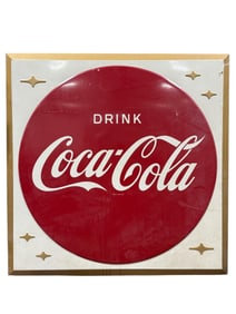 Large 1950s Coca-Cola Metal Sign