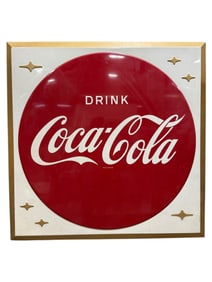 Large 1950s Coca-Cola Metal Sign