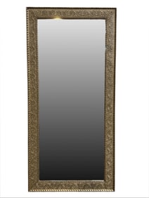 Large Floral Design Framed Mirror
