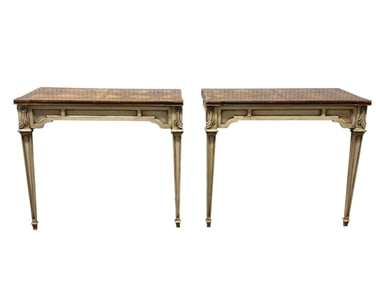 Pair of Wall Mounted 2 Leg Console Tables