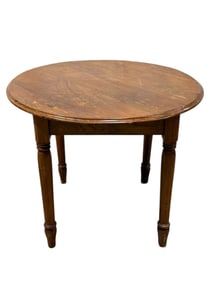 Antique Oak Round Top Table