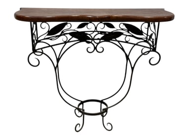 Wood & Iron Console Table