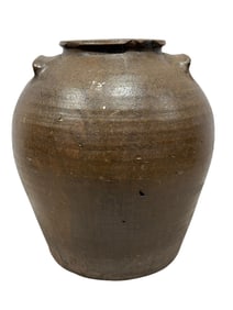 Antique Double Handle Pottery Jar