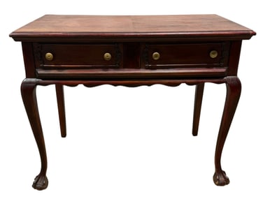 Antique Queen Anne Style Ball & Claw Foot Desk