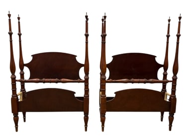 Pair of Mahogany Twin Beds
