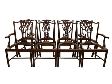Set of 8 Chippendale Dining Chair Frames
