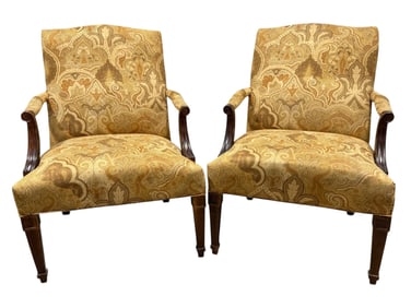 Pair of Upholstered Arm Chairs