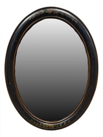 Floral Painted Oval Mirror