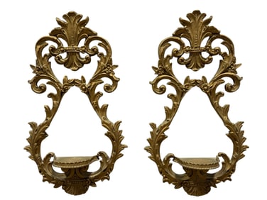 Pair of French Giltwood Sconces